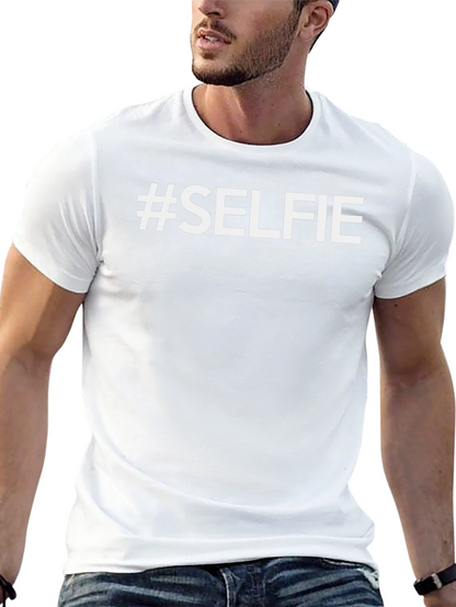 #Selfie Black Crew Neck T-Shirt
