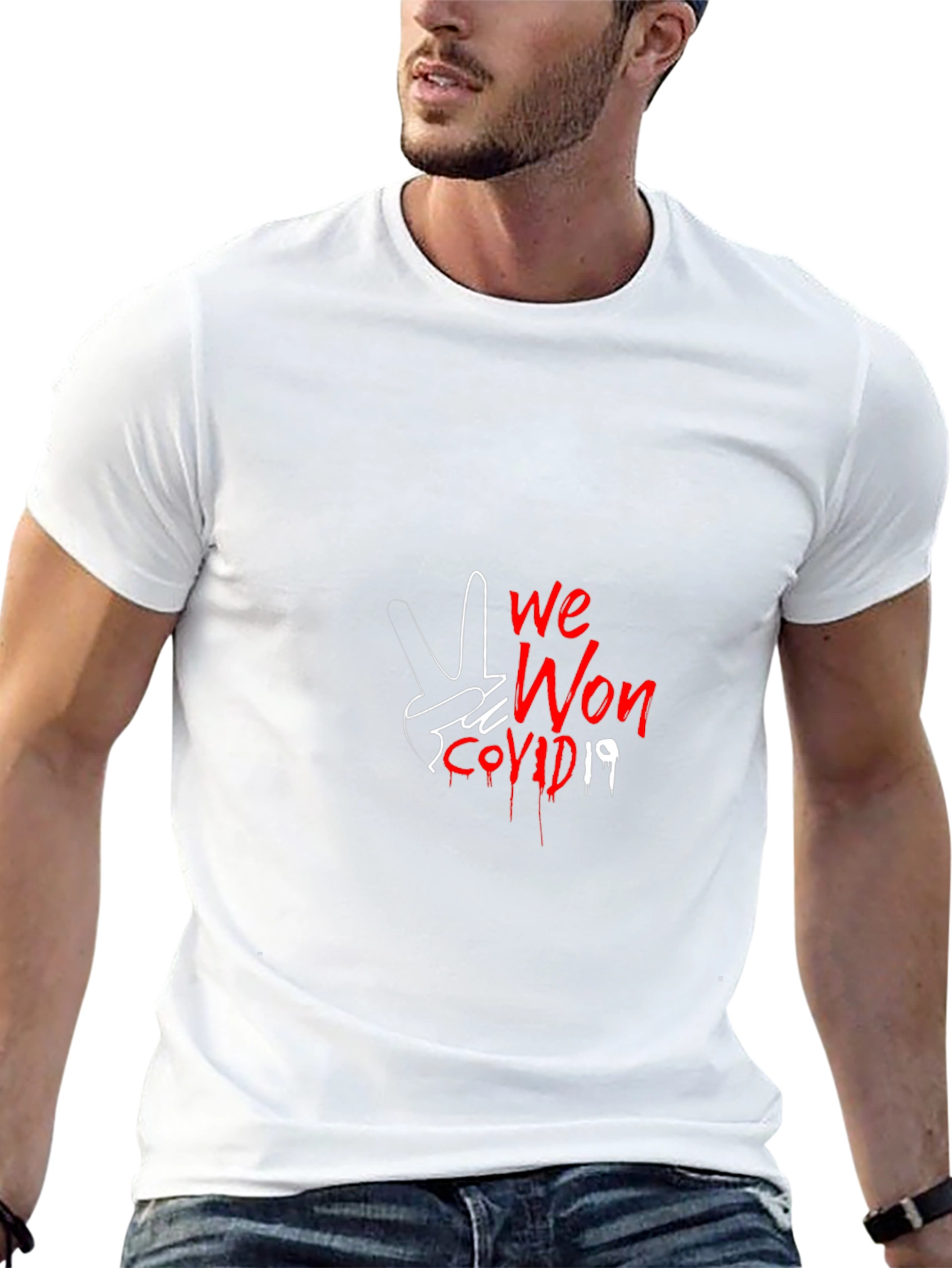 We Won COVID-19 Graphic Tee - Black