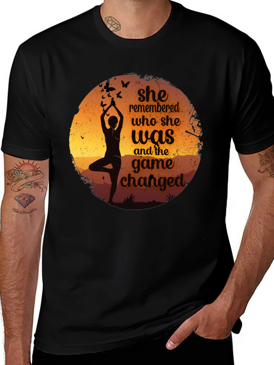 Yoga Silhouette Graphic Tee - She Remembered T-Shirt