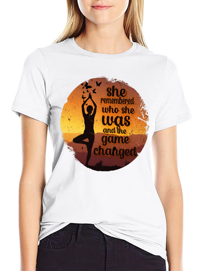Yoga Silhouette Graphic Tee - She Remembered T-Shirt