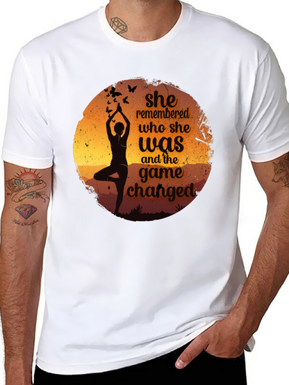 Yoga Silhouette Graphic Tee - She Remembered T-Shirt