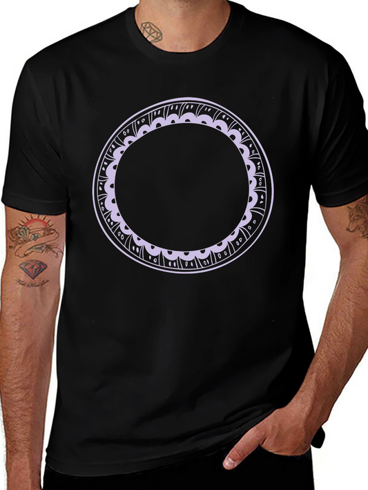 Minimalist Circle Graphic Tee - Black