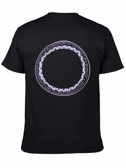 Minimalist Circle Graphic Tee - Black