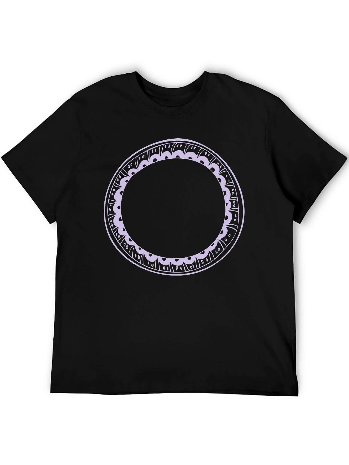 Minimalist Circle Graphic Tee - Black