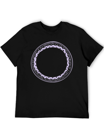 Minimalist Circle Graphic Tee - Black