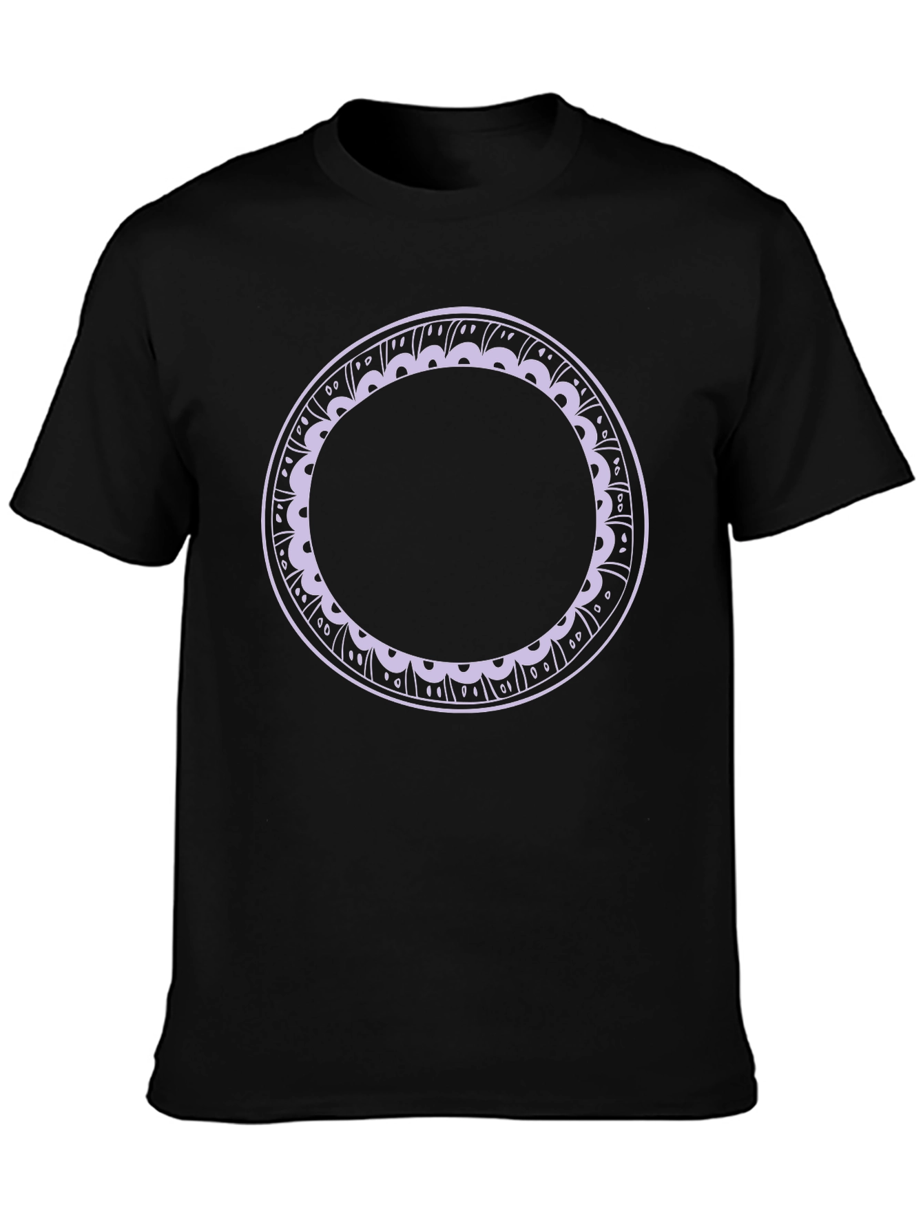 Minimalist Circle Graphic Tee - Black