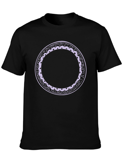 Minimalist Circle Graphic Tee - Black