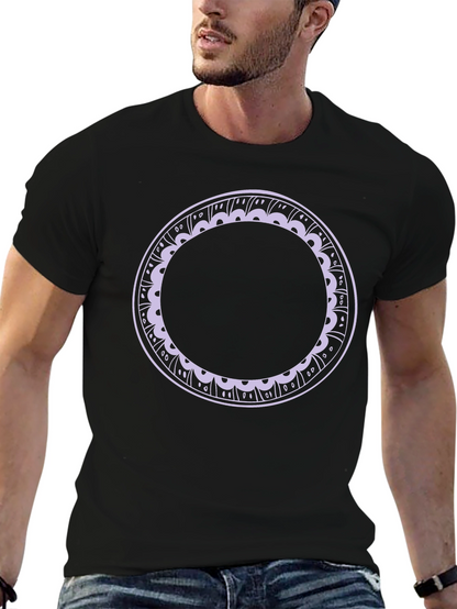 Minimalist Circle Graphic Tee - Black