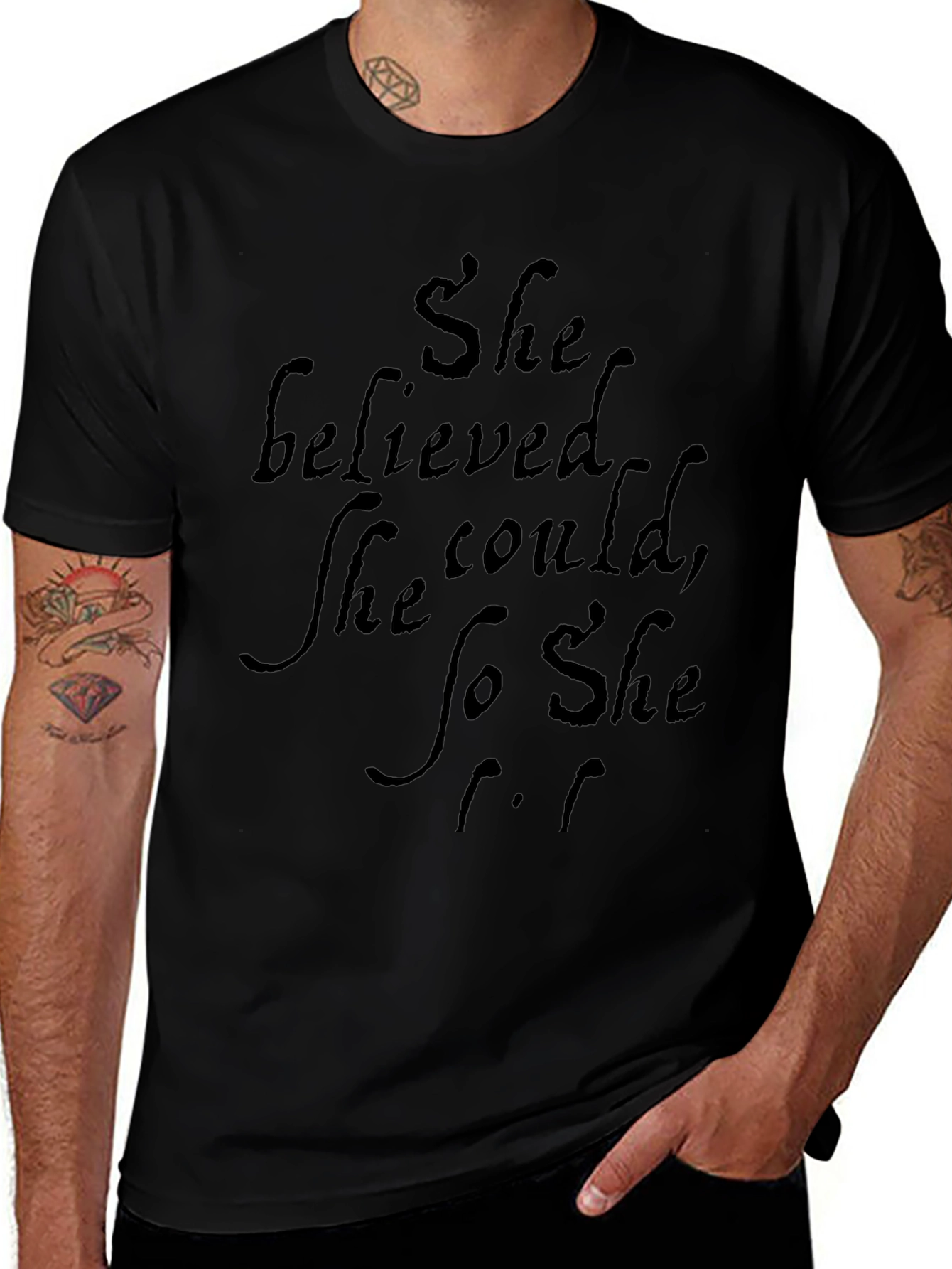 She Believed T-Shirt - Motivational Quote Tee
