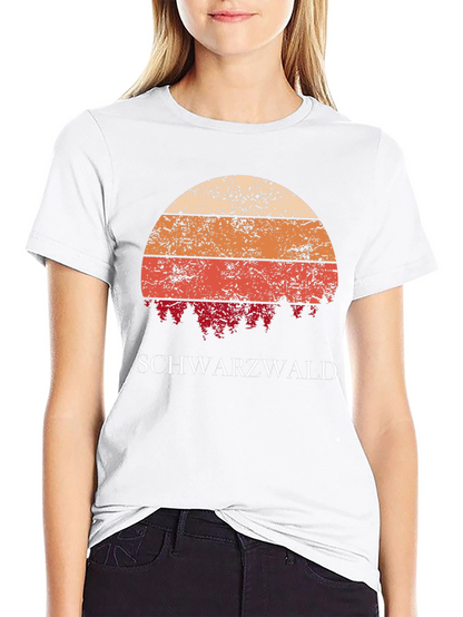 Schwarzwald Retro Sunset T-Shirt