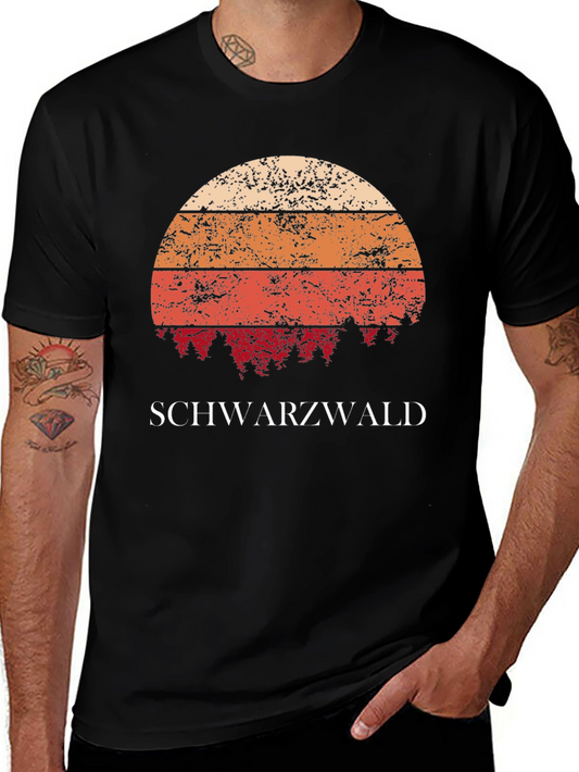 Schwarzwald Retro Sunset T-Shirt