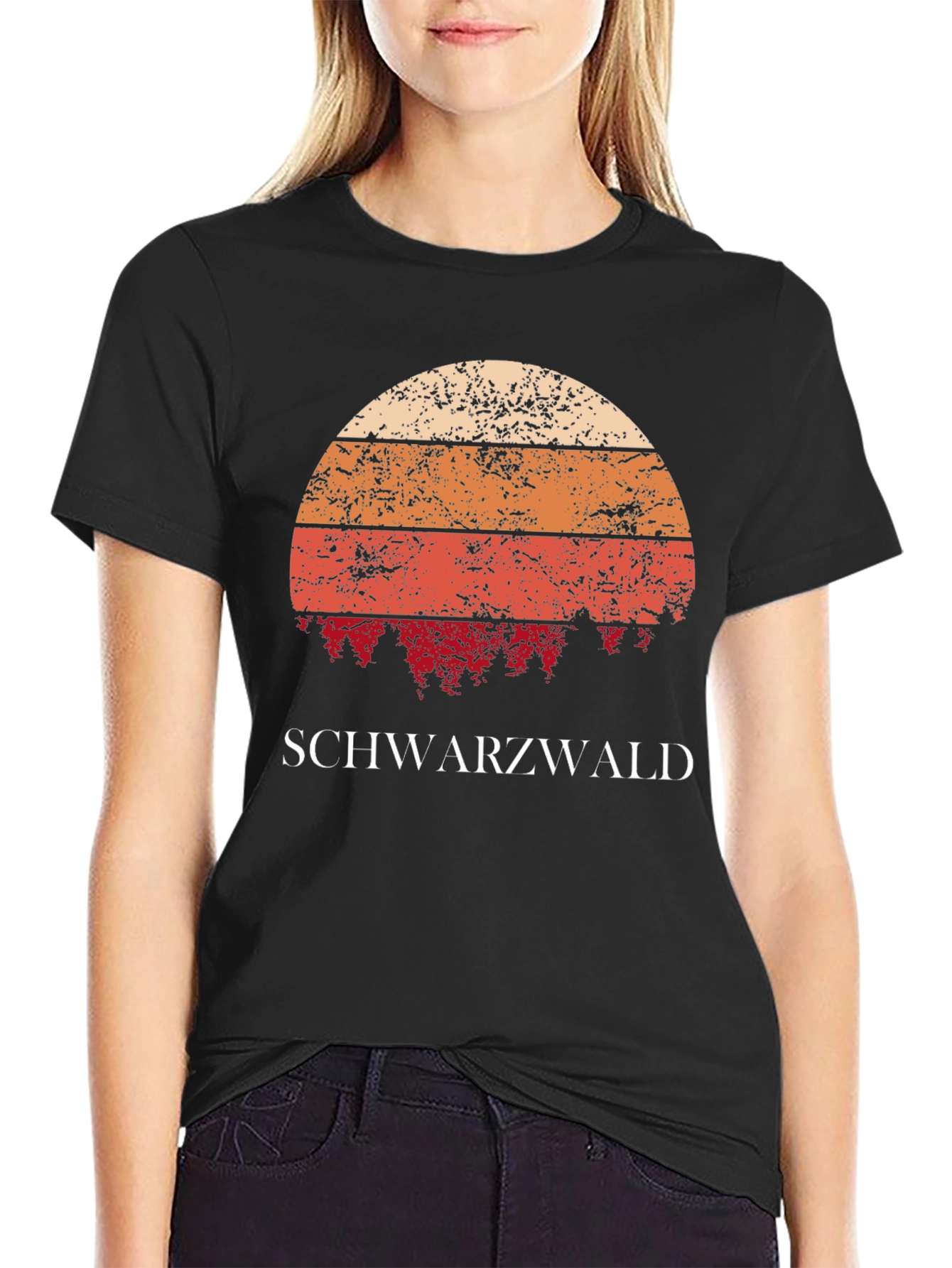 Schwarzwald Retro Sunset T-Shirt
