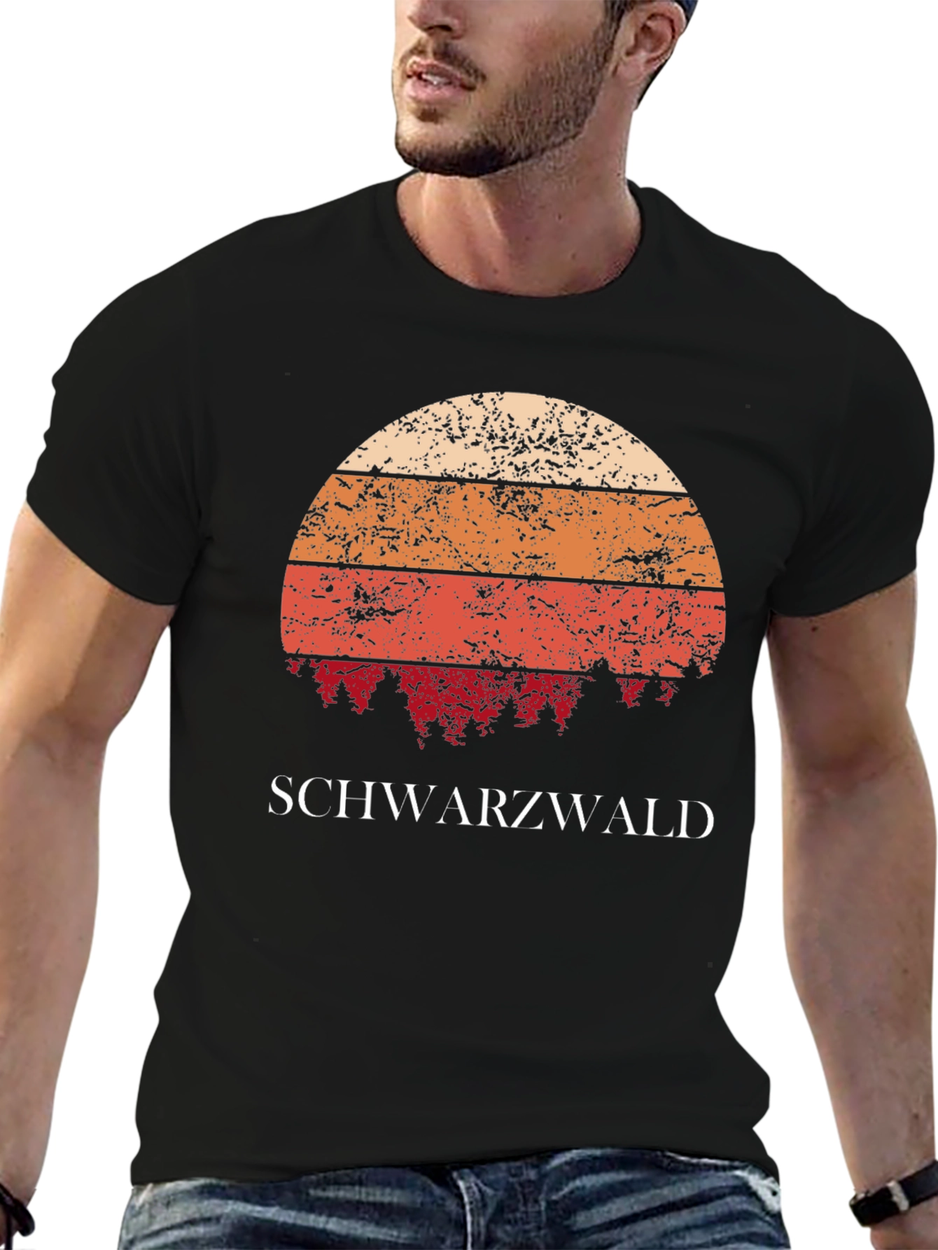 Schwarzwald Retro Sunset T-Shirt