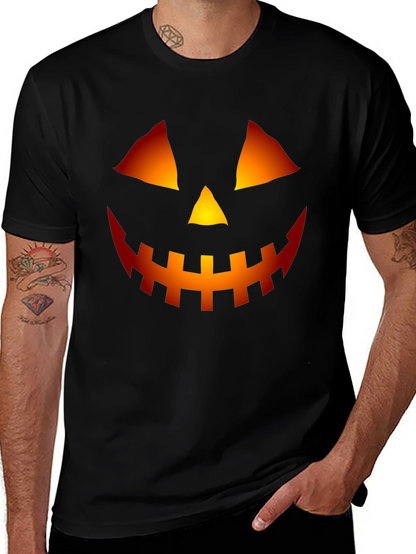Halloween Pumpkin Face Graphic Tee