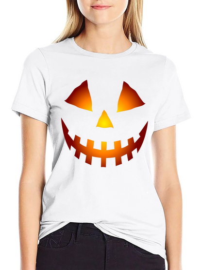 Halloween Pumpkin Face Graphic Tee