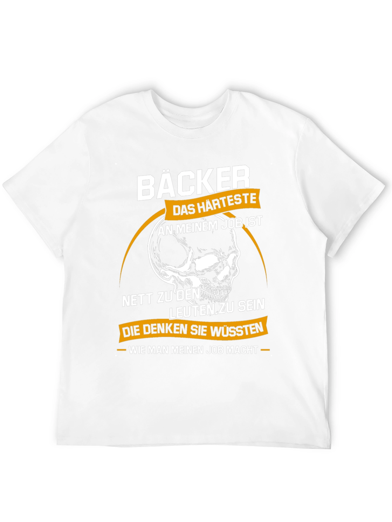 Bäcker Skull Graphic T-Shirt - Bakers Hardest Job
