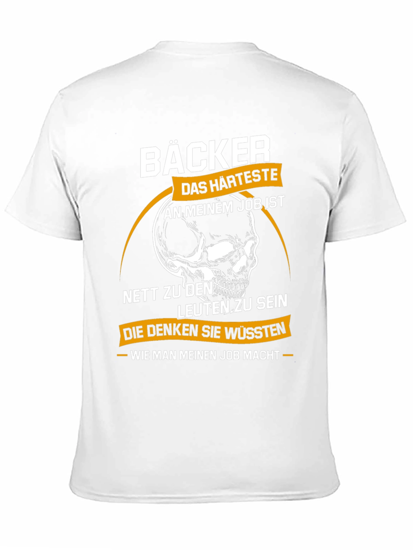 Bäcker Skull Graphic T-Shirt - Bakers Hardest Job
