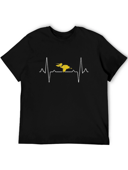 Pelican Heartbeat T-Shirt - Novelty Graphic Tee
