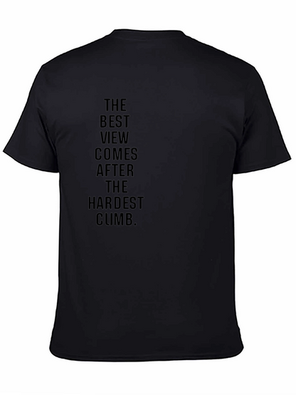 Motivational Black T-Shirt: The Best View