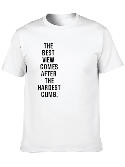 Motivational Black T-Shirt: The Best View