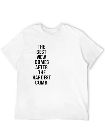 Motivational Black T-Shirt: The Best View