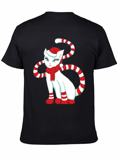 Festive Cat Graphic Tee: Holiday Cheer!