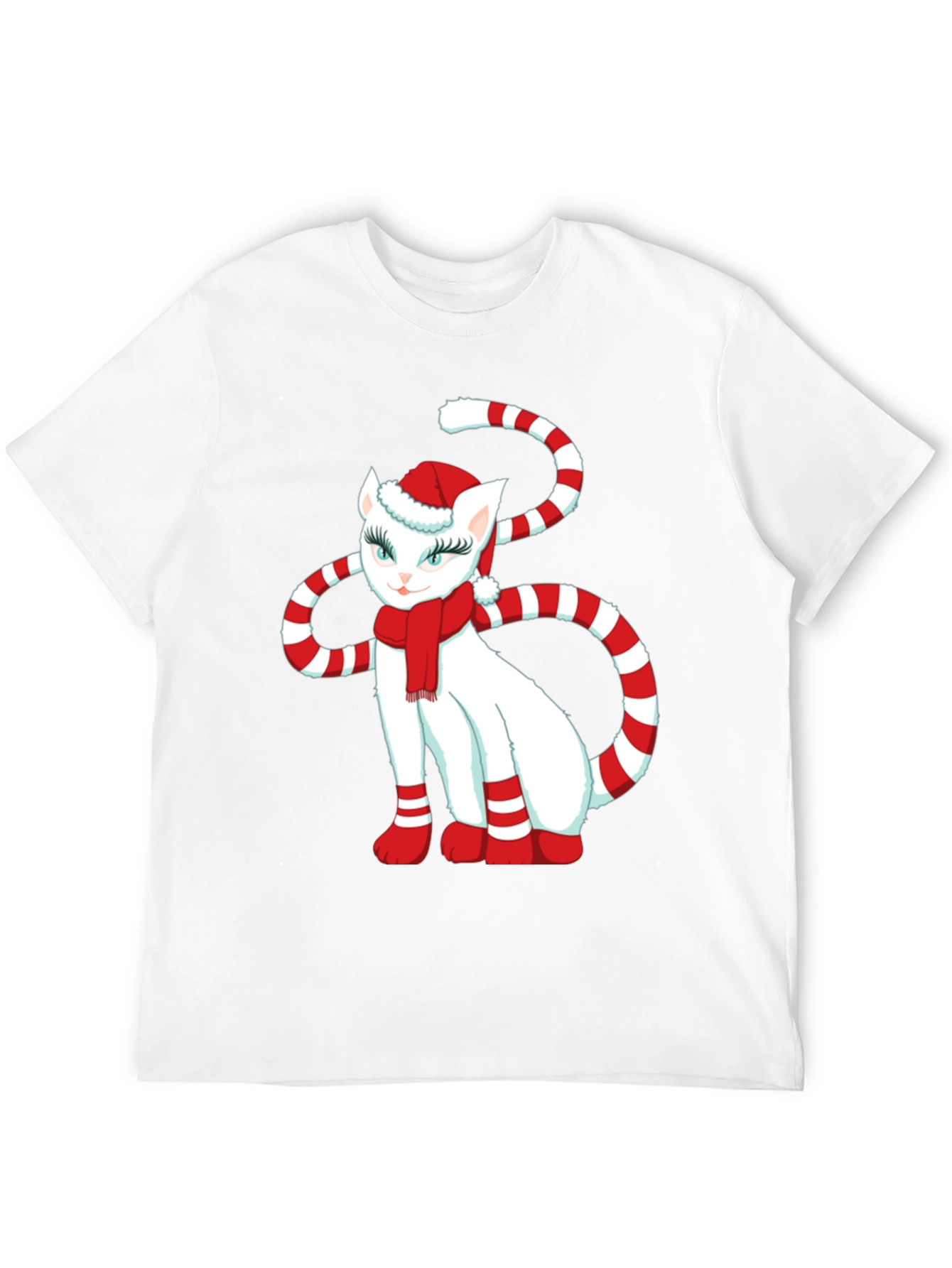 Festive Cat Graphic Tee: Holiday Cheer!