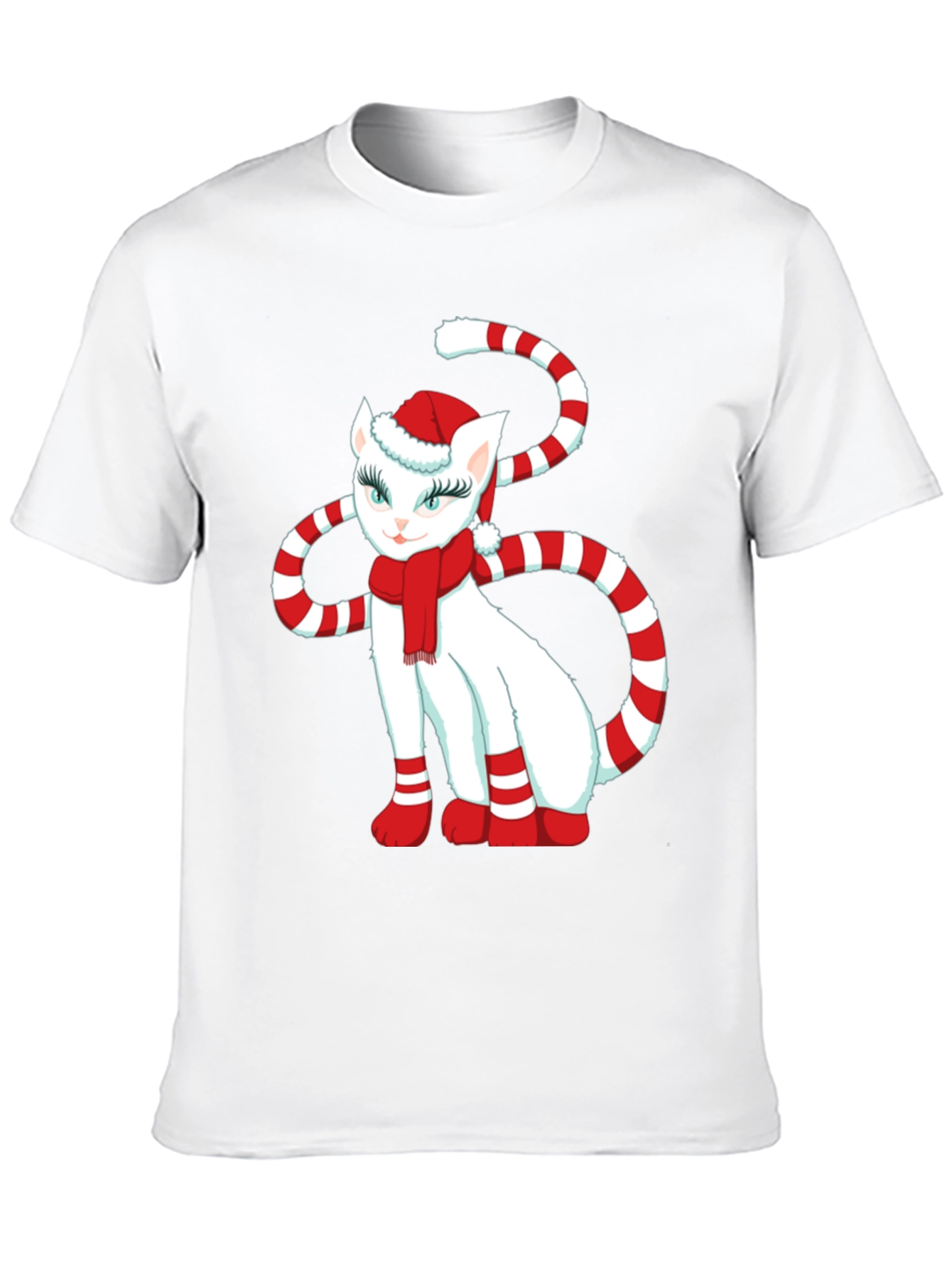 Festive Cat Graphic Tee: Holiday Cheer!