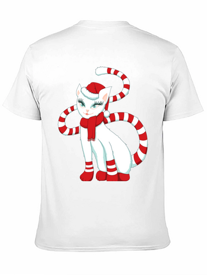 Festive Cat Graphic Tee: Holiday Cheer!