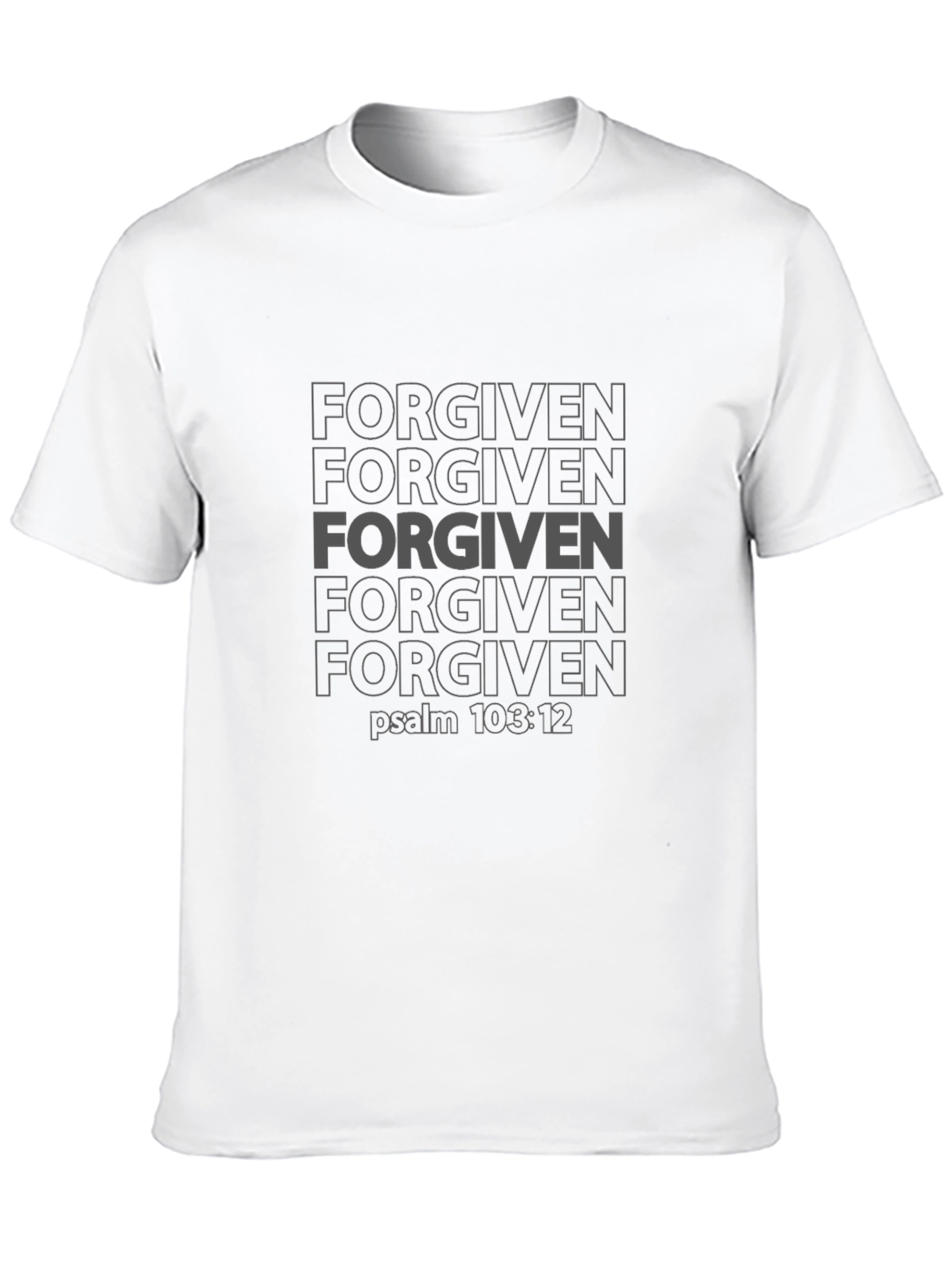 Forgiven Psalm 103:12 Graphic Tee