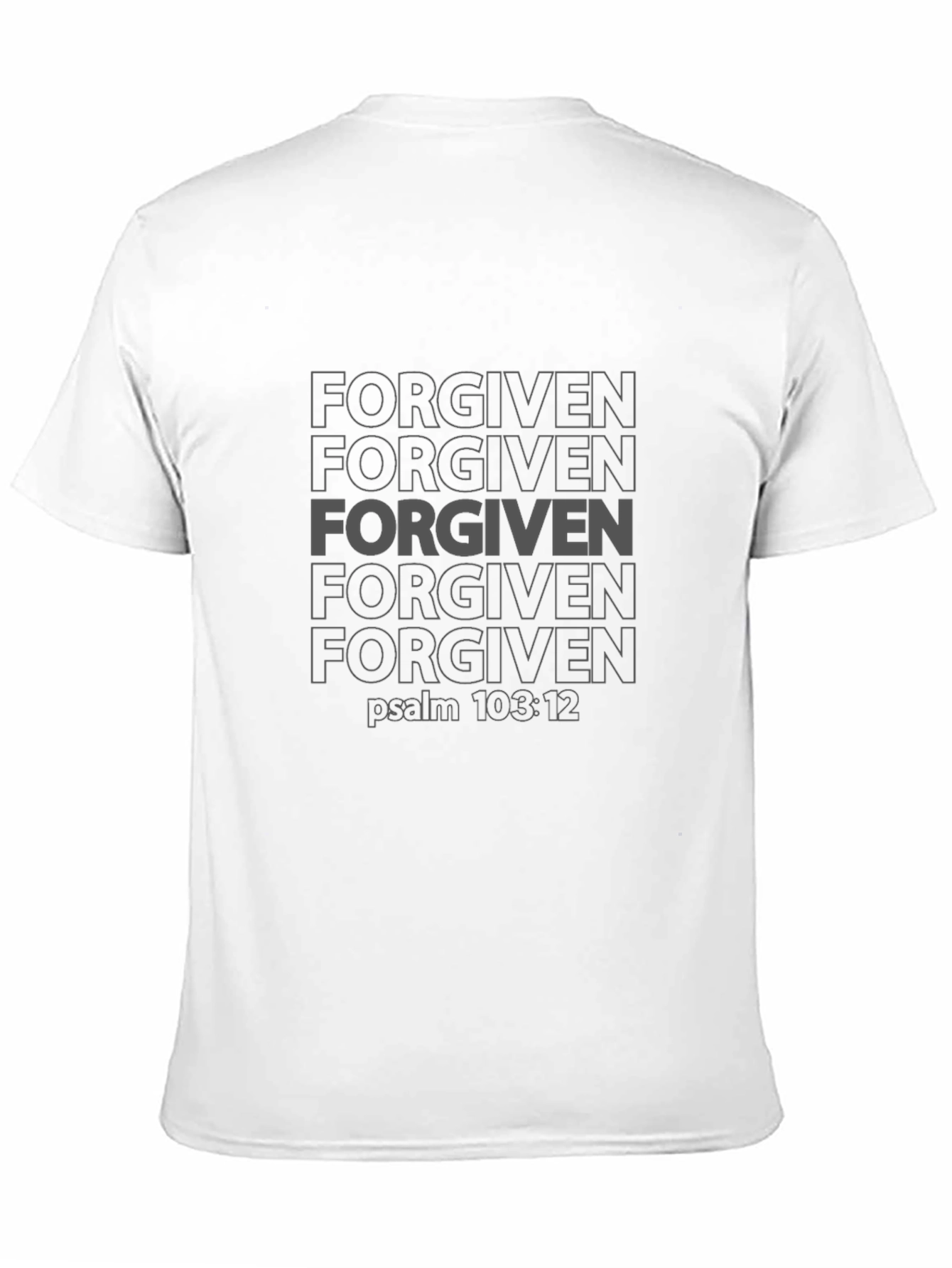 Forgiven Psalm 103:12 Graphic Tee