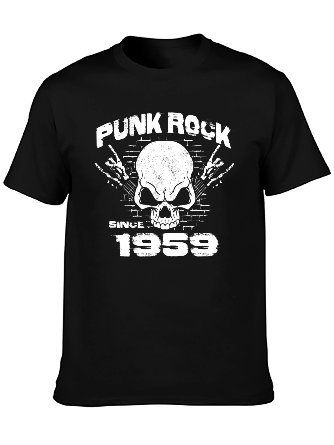 Punk Rock Since 1959 Black Graphic T-Shirt