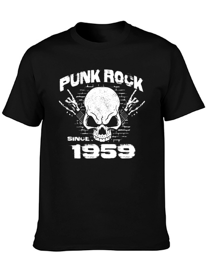 Punk Rock Since 1959 Black Graphic T-Shirt