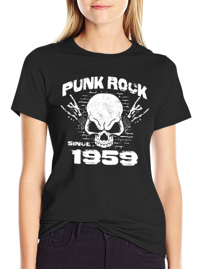 Punk Rock Since 1959 Black Graphic T-Shirt