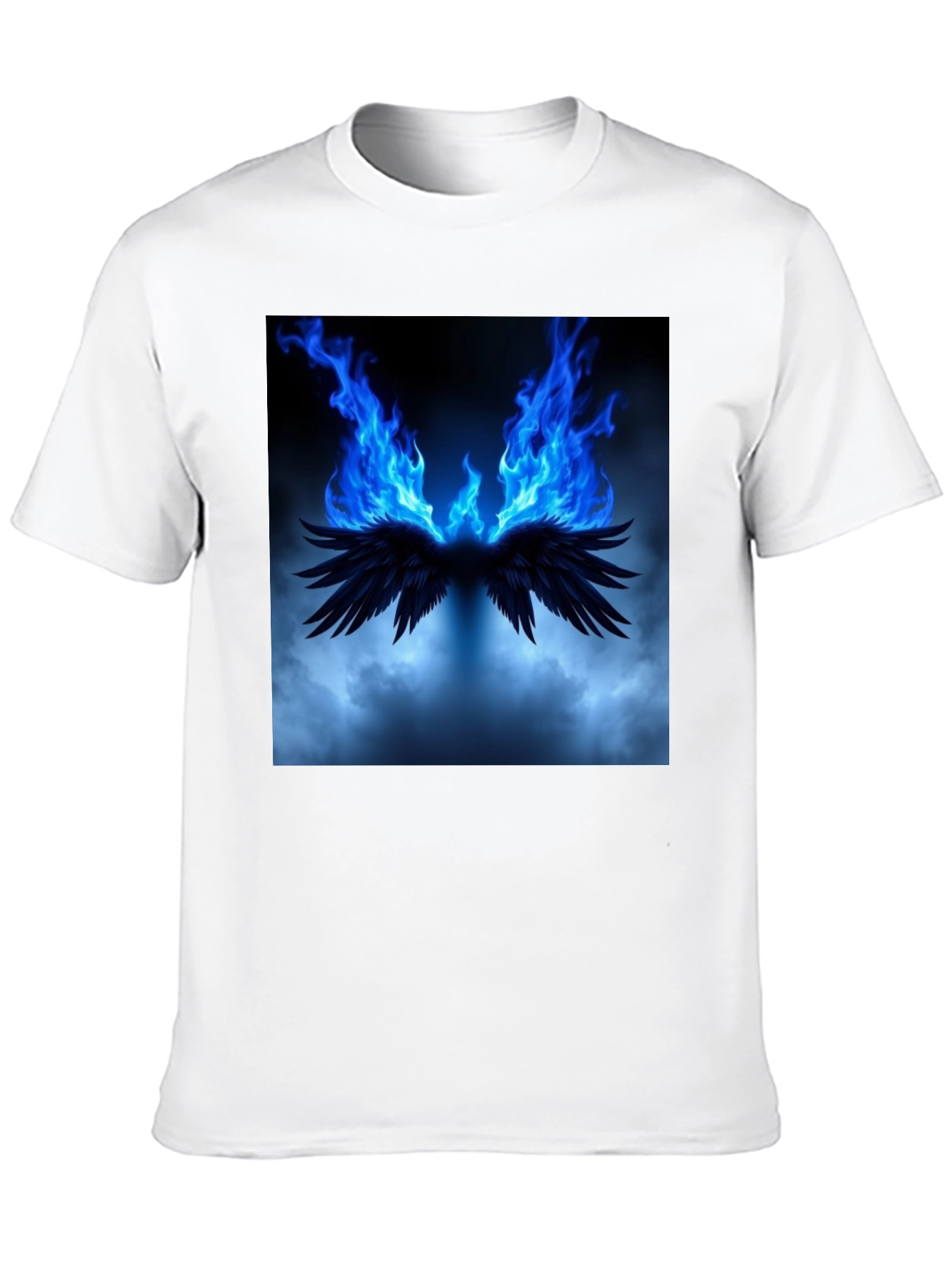 Fiery Wings Graphic Black T-Shirt