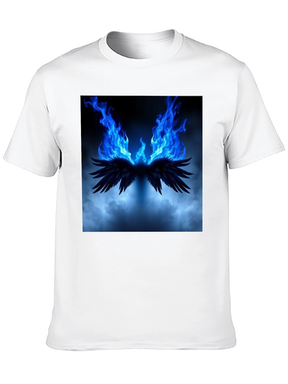 Fiery Wings Graphic Black T-Shirt