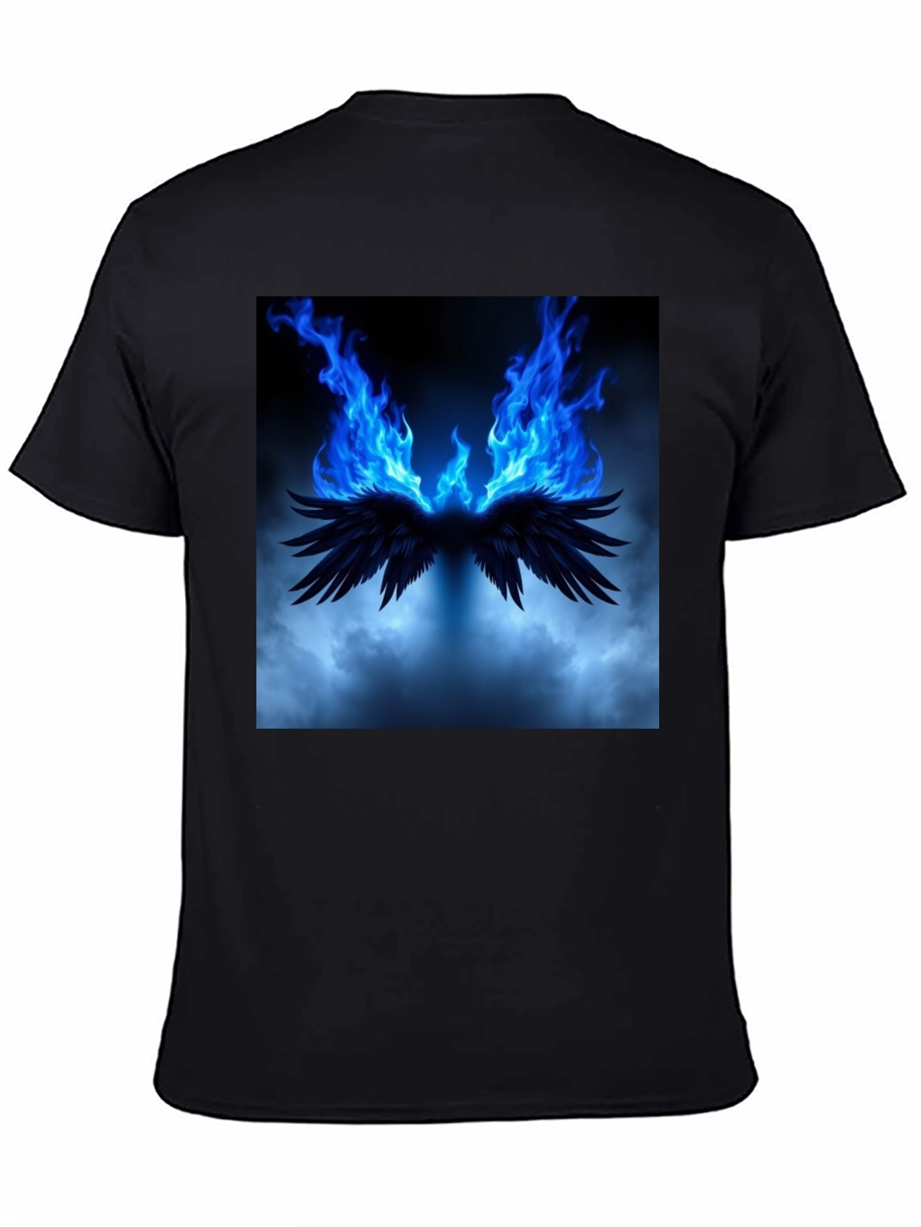 Fiery Wings Graphic Black T-Shirt
