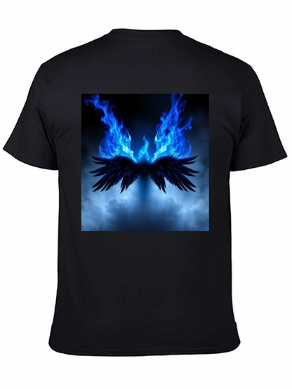 Fiery Wings Graphic Black T-Shirt