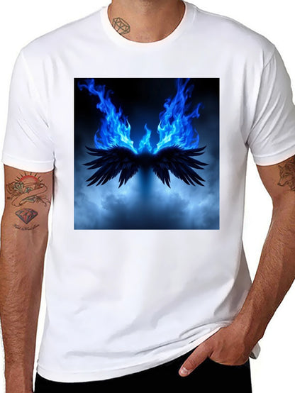 Fiery Wings Graphic Black T-Shirt