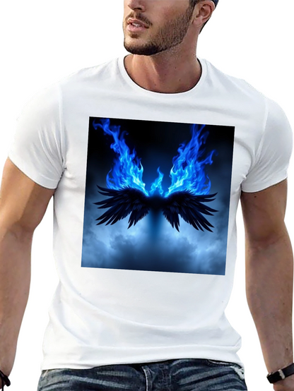 Fiery Wings Graphic Black T-Shirt