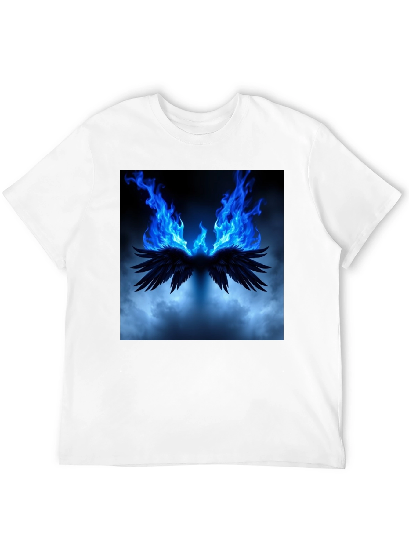 Fiery Wings Graphic Black T-Shirt