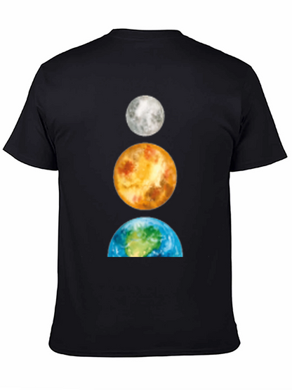 Planets Stacked T-Shirt: Moon Venus Earth