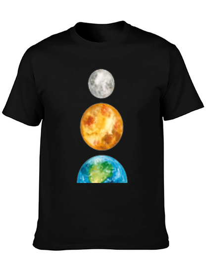 Planets Stacked T-Shirt: Moon Venus Earth