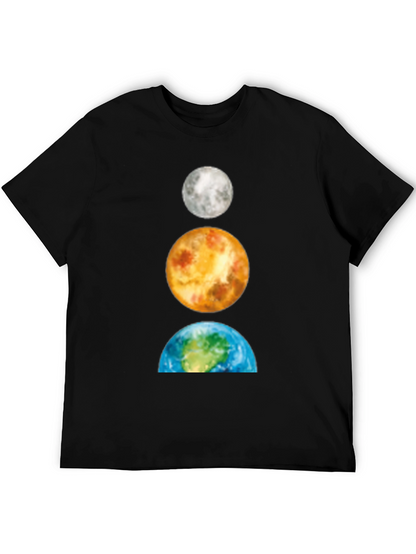 Planets Stacked T-Shirt: Moon Venus Earth