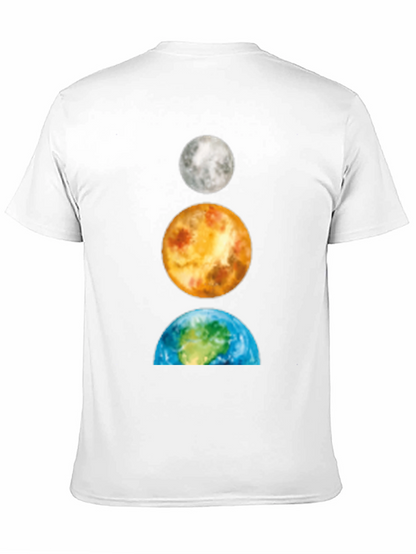 Planets Stacked T-Shirt: Moon Venus Earth