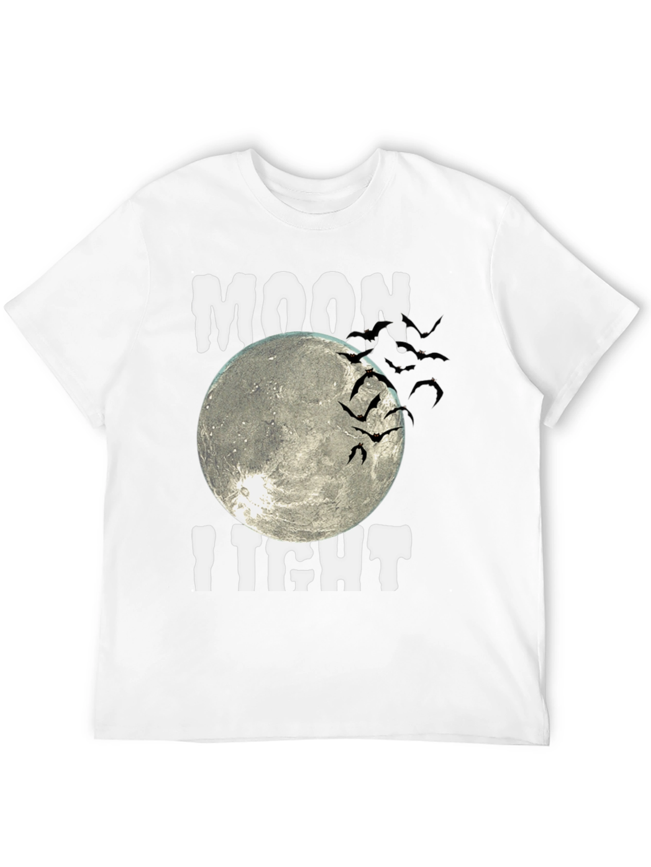 Moonlight Bats Graphic Tee - Halloween Shirt