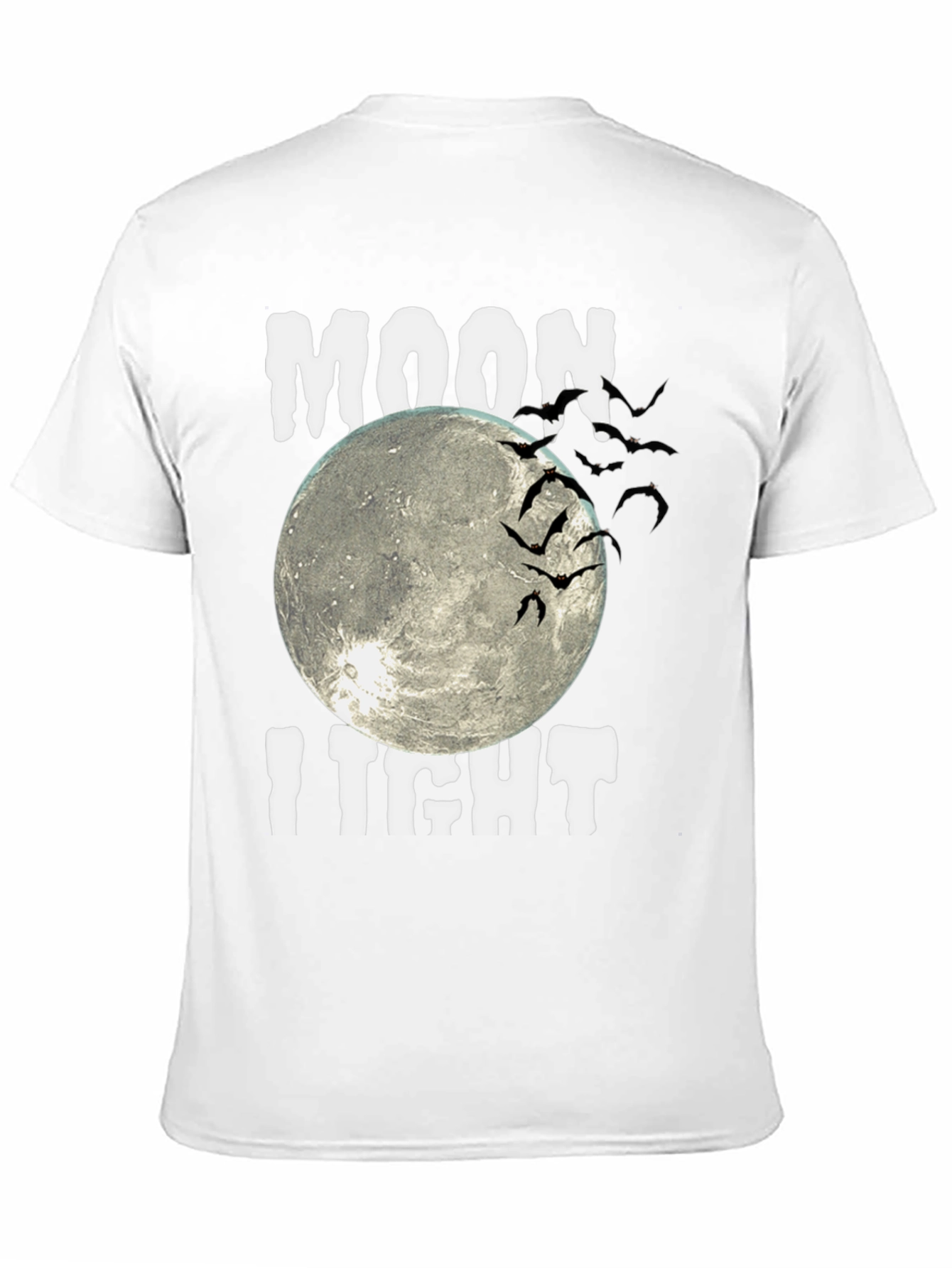 Moonlight Bats Graphic Tee - Halloween Shirt