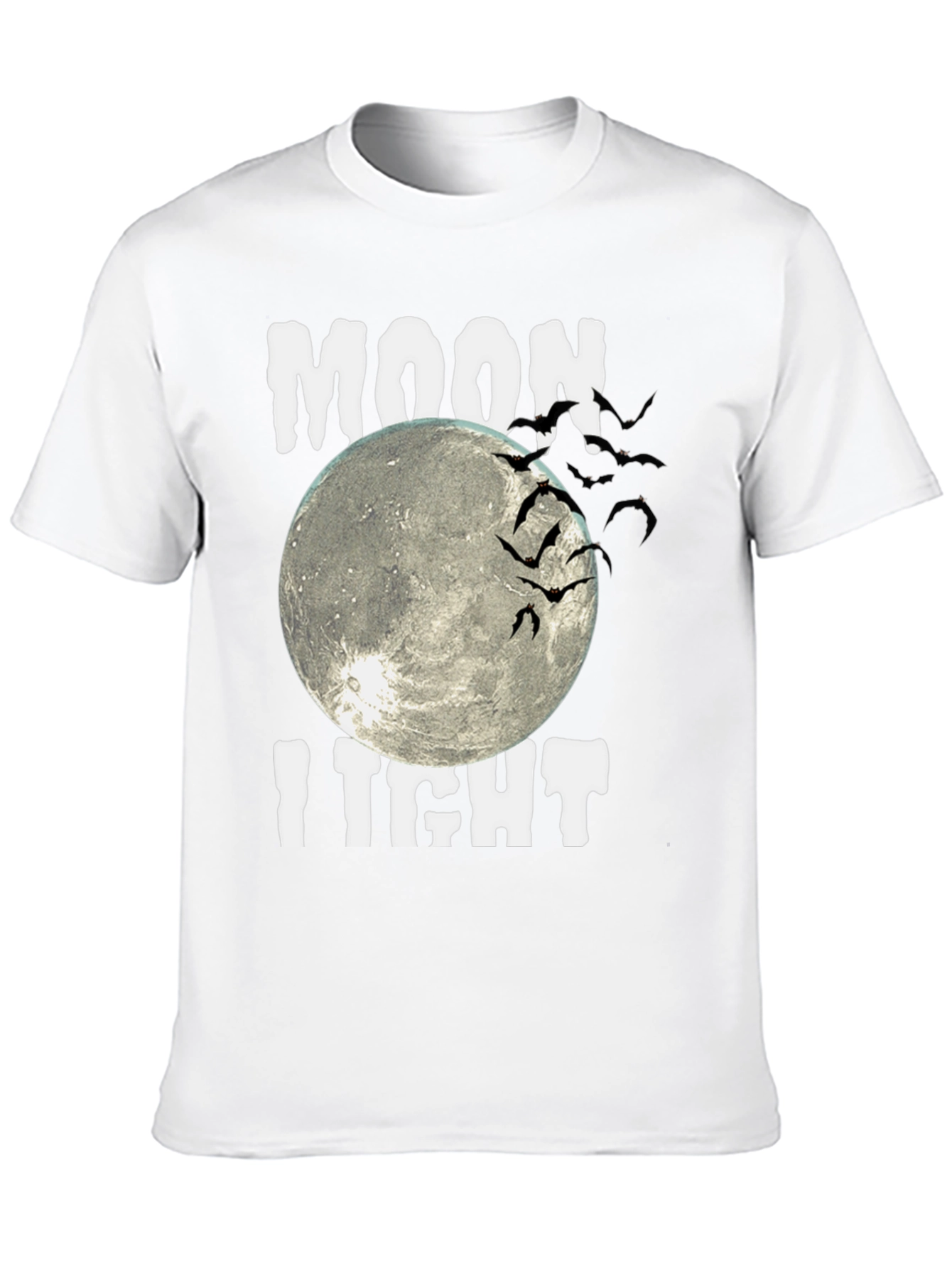 Moonlight Bats Graphic Tee - Halloween Shirt