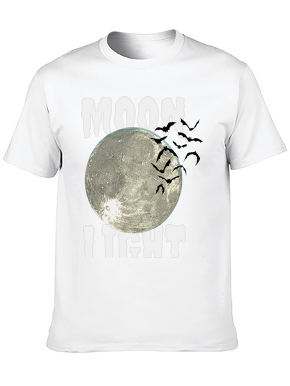 Moonlight Bats Graphic Tee - Halloween Shirt