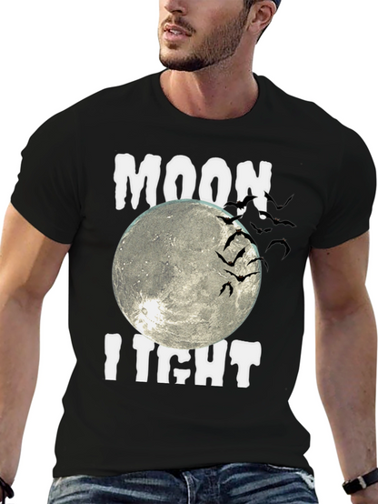 Moonlight Bats Graphic Tee - Halloween Shirt